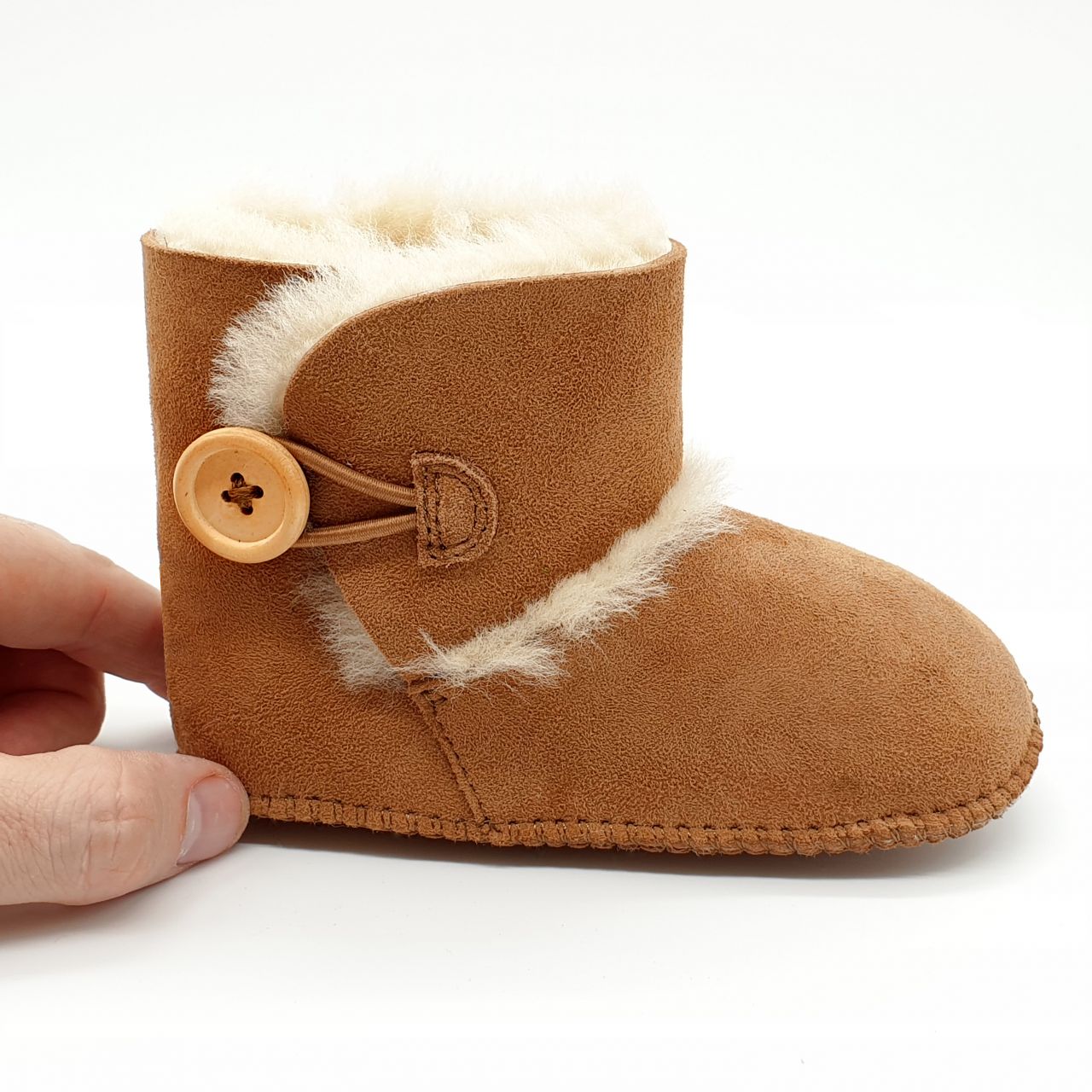 infant sheepskin booties
