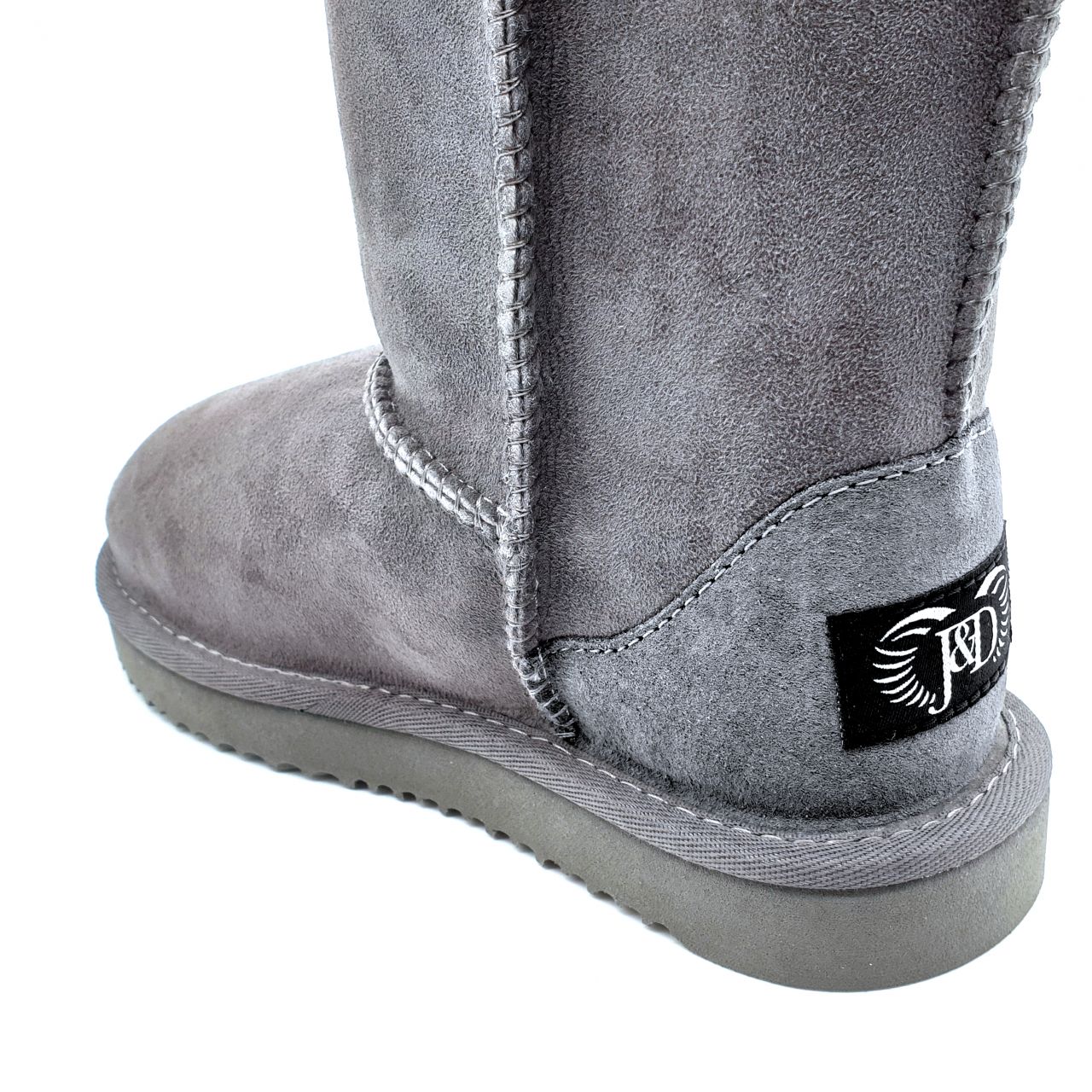 grey sheepskin boots