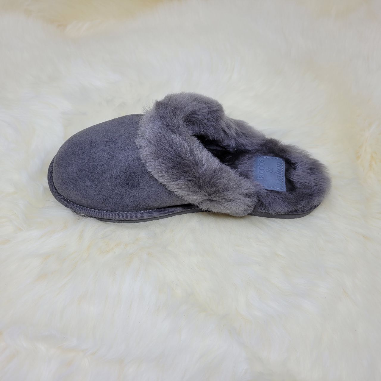 womens grey sheepskin slippers