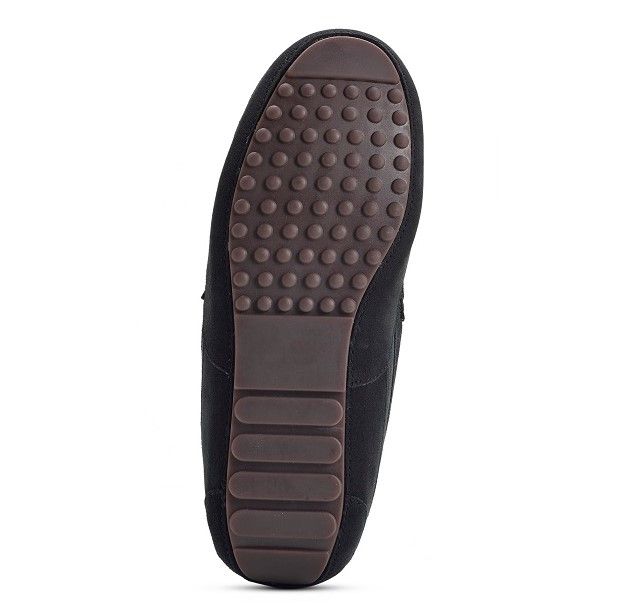 Mens black moccasin slippers store