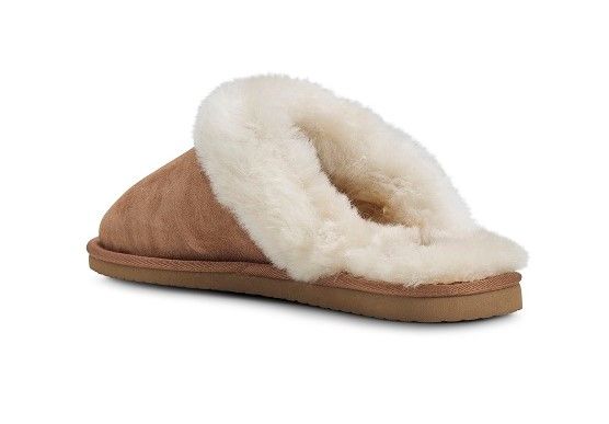 Women s Chestnut Mule Sheepskin Slippers Genuine British Sheep Skin Jacobs Dalton