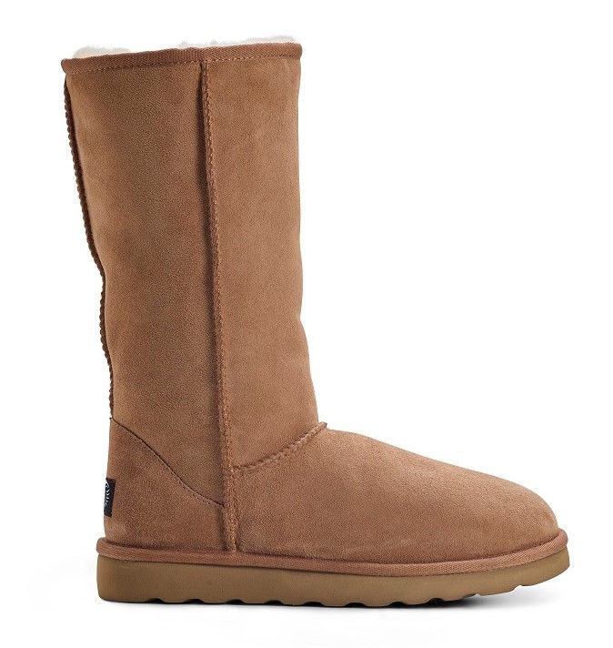 Tall Chestnut Sheepskin Boots