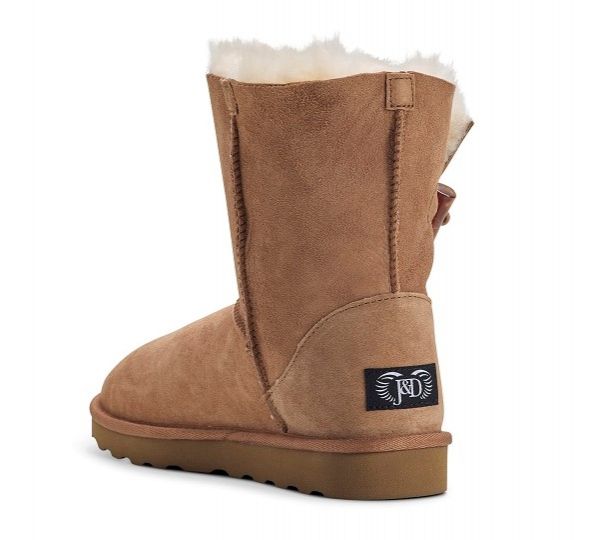Ladies Short Toggle Boots in Real Sheepskin:: Jacobs & Dalton