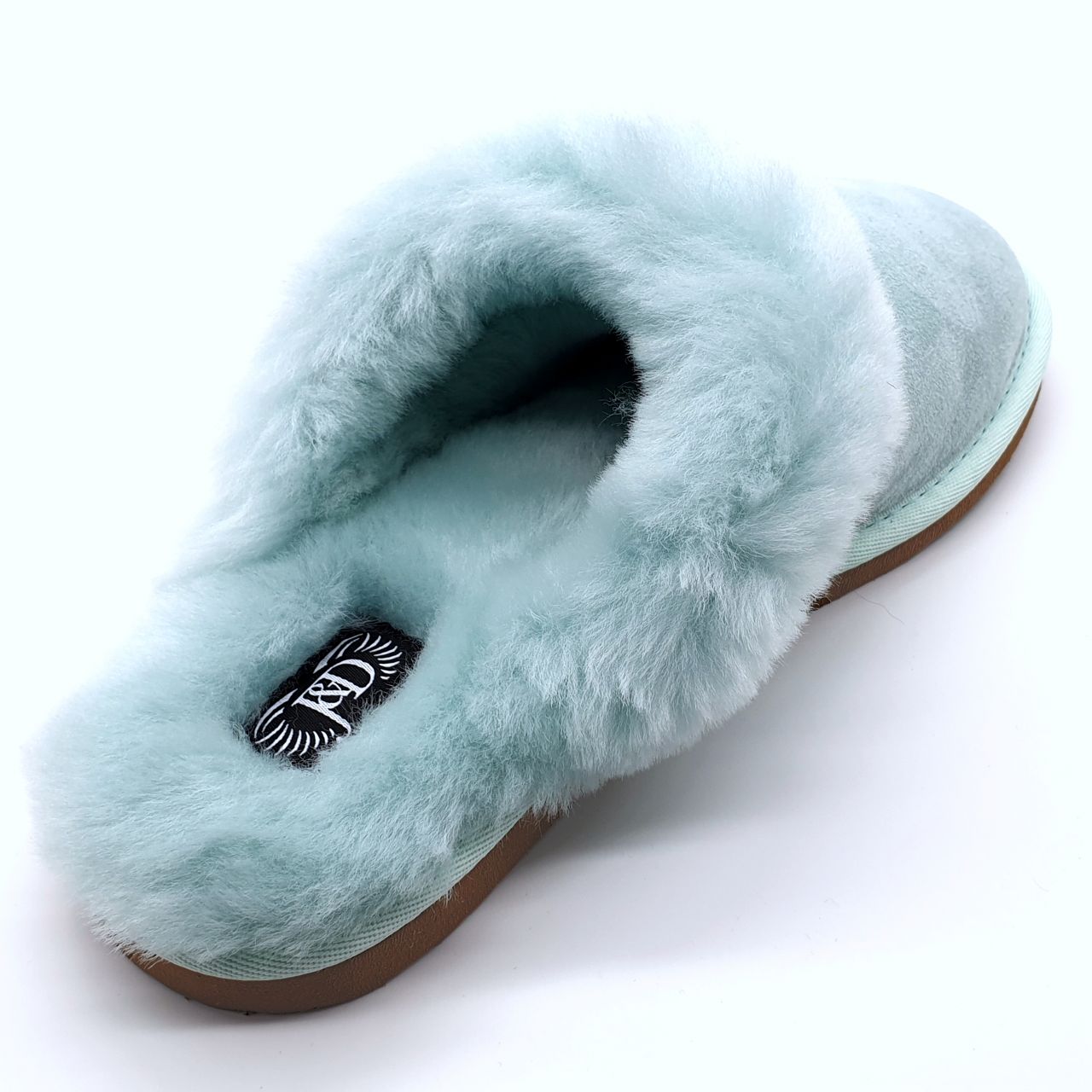 blue sheepskin boots