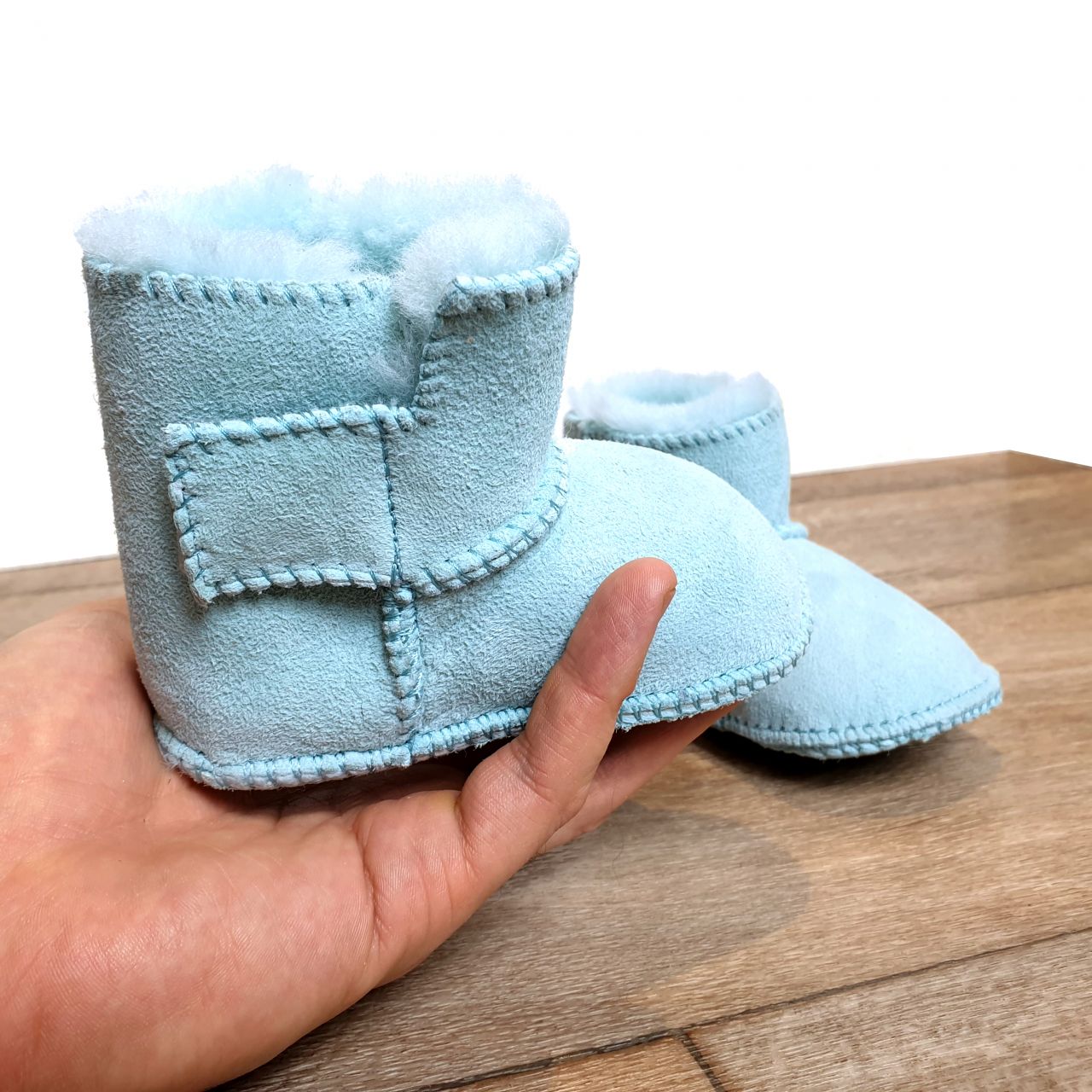infant sheepskin booties