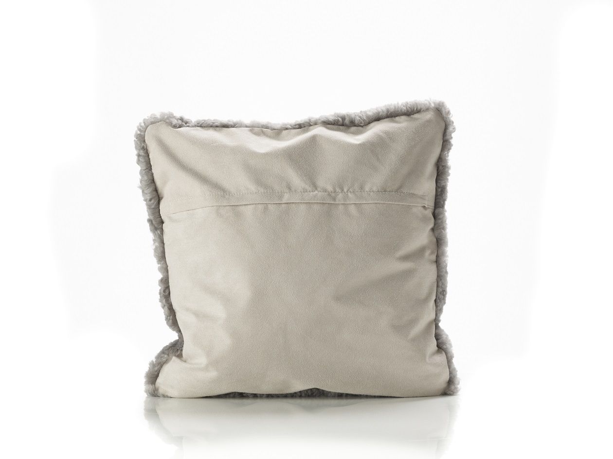 Curly Grey Sheepskin Cushion Authentic Sheepskin Jacobs Dalton
