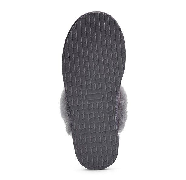 Ladies grey mule slippers top