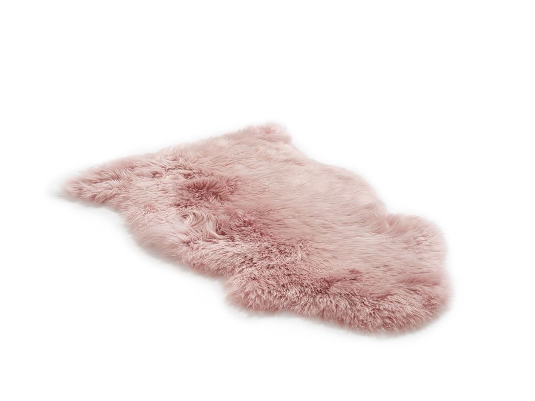 Sheepskin store pink rug