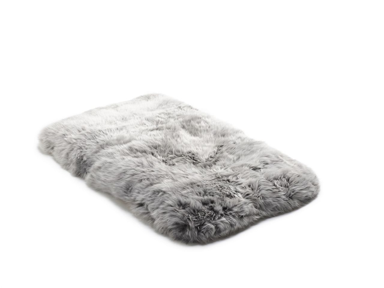 Grey Luxury Sheepskin Pet Bed