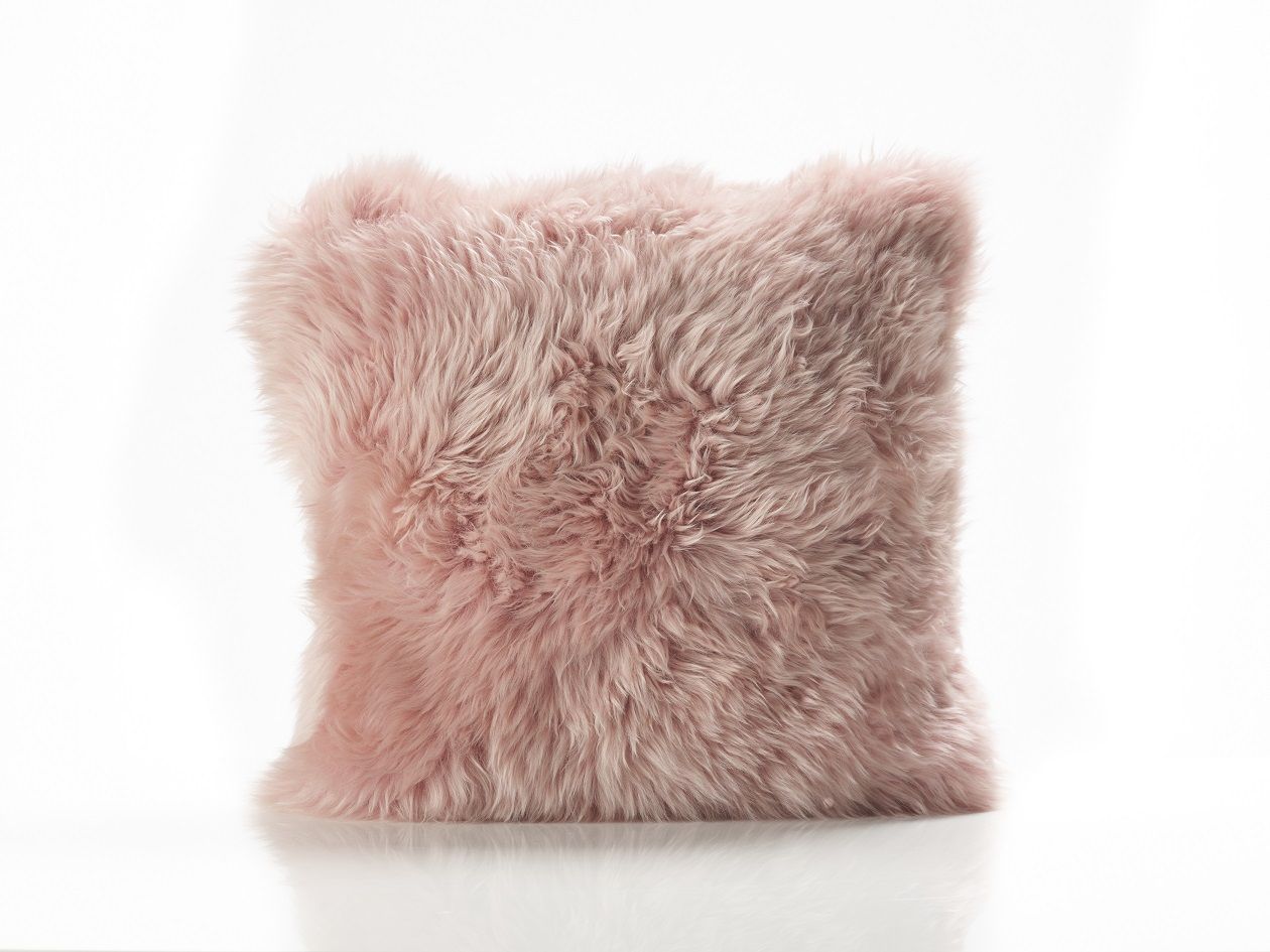 Rosa Pink Sheepskin Cushion
