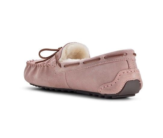 Ladies pink store moccasin slippers