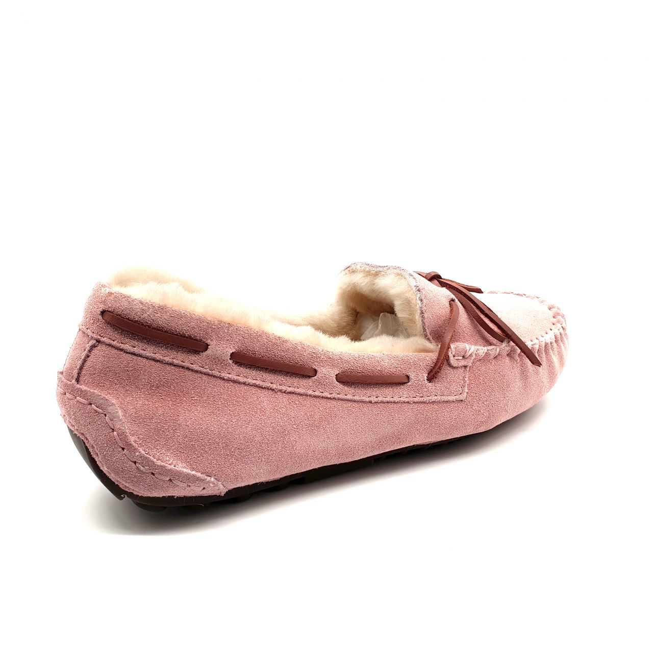Ladies Womens Girls Luxury Full Mocc Slippers In Pink Or Blue Sizes 3,4,5,6,7,8, 