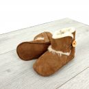 Image of Chestnut Sheepskin Baby Button Booties