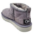 Image of Super Short Sheepskin Boots - 'Rabbit' Dark Grey
