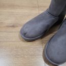 Image of Grey Tall Sheepskin Boots - Size 9 - Clearance