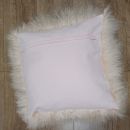 Image of Pink Tibetan Sheepskin cushion - Clearance