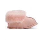 Image of Pink Sheepskin Turned Down Baby Booties