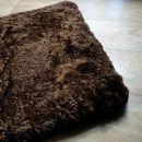 Image of Brown Curly Wool Sheepskin Pet Bed
