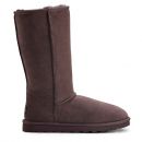 Image of Tall sheepskin Boots: Chocolate Brown