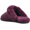 Image of Ladies Burgundy Mule Sheepskin Slippers