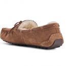 Image of Ladies Chestnut Moccasin Slippers