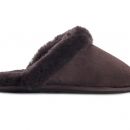 Image of Ladies Chocolate Mule Sheepskin Slippers