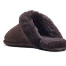 Image of Ladies Chocolate Mule Sheepskin Slippers