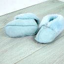 Image of Light Blue Sheepskin Turned Down Baby Booties