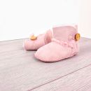 Image of Pink Sheepskin Baby Button Booties