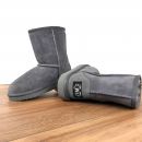 Image of Kids Grey Classic Sheepskin Boots