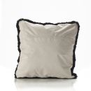Image of Black Curly Sheepskin Cushion