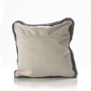 Image of Dark Grey Curly Wool Sheepskin Cushion