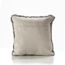 Image of Grey/Silver Curly Wool Sheepskin Cushion