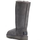 Image of Grey Tall Sheepskin Boots