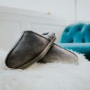 Image of Unisex Grey Mule Slippers