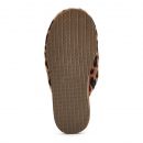 Image of Ladies Leopard Print Sheepskin Mule Slippers