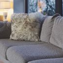 Image of Wolf Tip Sheepskin Cushion