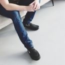 Image of Men's Black Moccasin Slippers