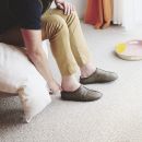 Image of Men's Brown Sheepskin Mule Slippers