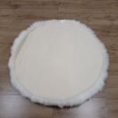 Image of Cream White Circle Sheepskin Rug 80cm - Clearance