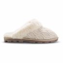 Image of Ladies Sheepskin Mule Slipper with Knitted Front - Sand