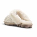 Image of Ladies Sheepskin Mule Slipper with Knitted Front - Sand