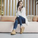 Image of Super Short Sheepskin Boots - Chestnut