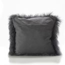 Image of Grey Tibetan Sheepskin Cushion