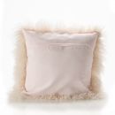 Image of Pink Tibetan Sheepskin Cushion