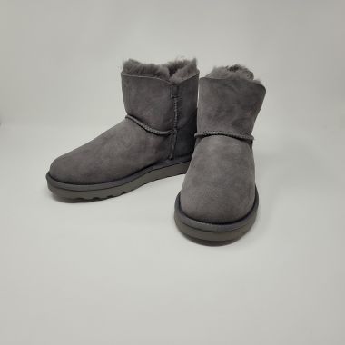 Grey Extra Short Sheepskin Boots