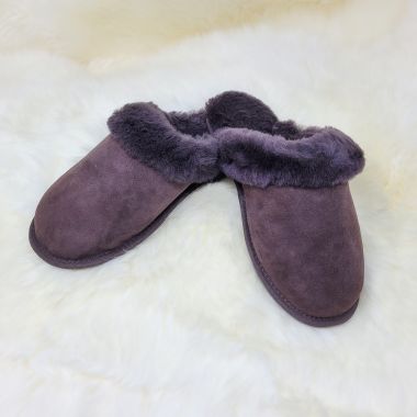 Ladies Chocolate Mule Sheepskin Slippers