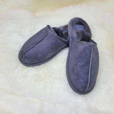 Unisex Grey Mule Slippers