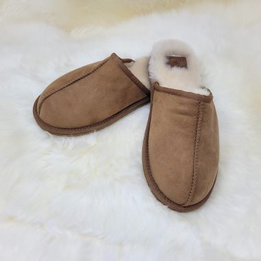 Unisex Chestnut Mule Slippers