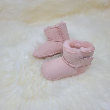 Pink Sheepskin Classic Baby Booties